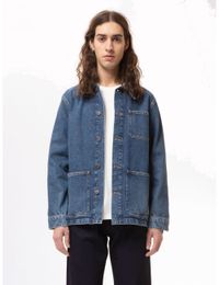 Veste en jean en coton bio et recyclé | bleu "barney 90s blue denim"