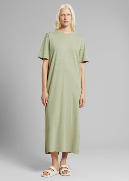 Robe en coton bio et chanvre | vert "dress lammhult hemp tea green" - Dedicated