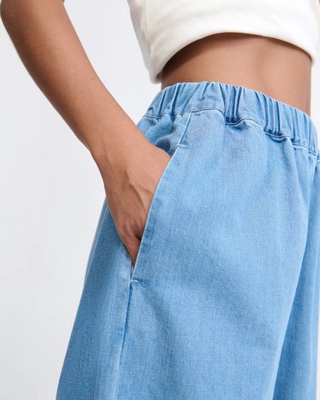 Pantalon en coton bio | denim clair "pacific" - émoi émoi