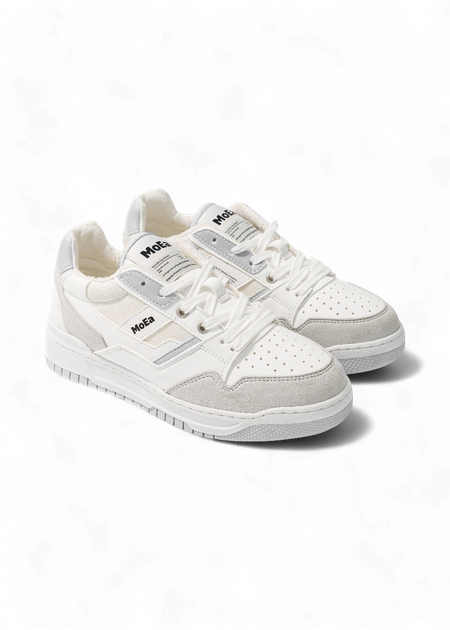 Baskets vegan en matière végétale | gris "gen2 corn white & grey" - Moea