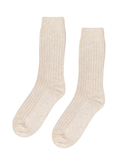 Chaussettes en laine mérinos recyclée | écru "ivory white" - Colorful Standard