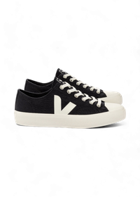 Baskets basses en coton bio | noir "wata ii low canvas black pierre"