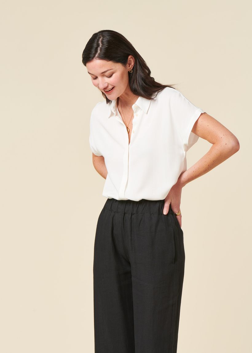 Chemisier en ecovero | blanc "larisaana off white" - Armedangels