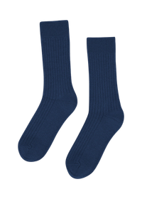 Chaussettes en laine mérinos recyclée | bleu "marine blue"