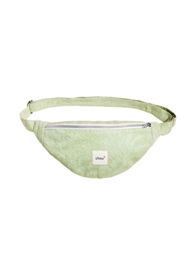 Banane made in france en coton upcyclé | vert "jacquard vert"" - Chou²