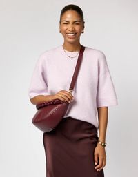 Sac en cuir certifié | bordeaux "leo - dark cherry soft grain"