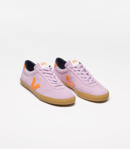 Baskets en cuir | orange et violet "volley - orchid_fury_natural" - Veja