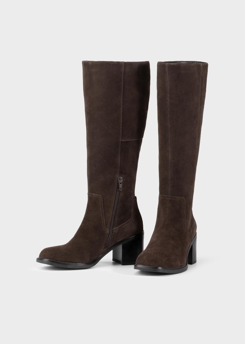 Bottes hautes en cuir certifié | marrob "meryl java" - Vagabond