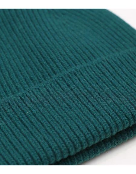 Bonnet vert turquoise en laine mérinos recyclée - merino wool beanie ocean green - Colorful Standard