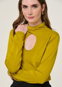 T-shirt manches longues en tencel | kaki "t-shirt zur-5 - kaki"