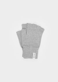 Mitaines en laine recyclée | gris "sasha - nero grigio calce"