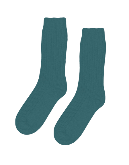 Chaussettes en laine mérinos recyclées | vert turquoise "ocean green" - Colorful Standard