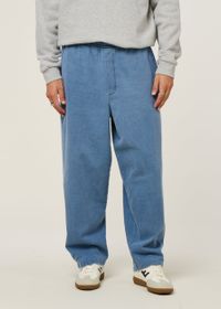 Pantalon large en coton bio | bleu "denim wide pant recycled cotton - washed denim"