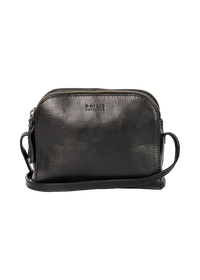 Sac à main bandoulière en cuir certifié | noir "emily leather strap black stromboli leather"