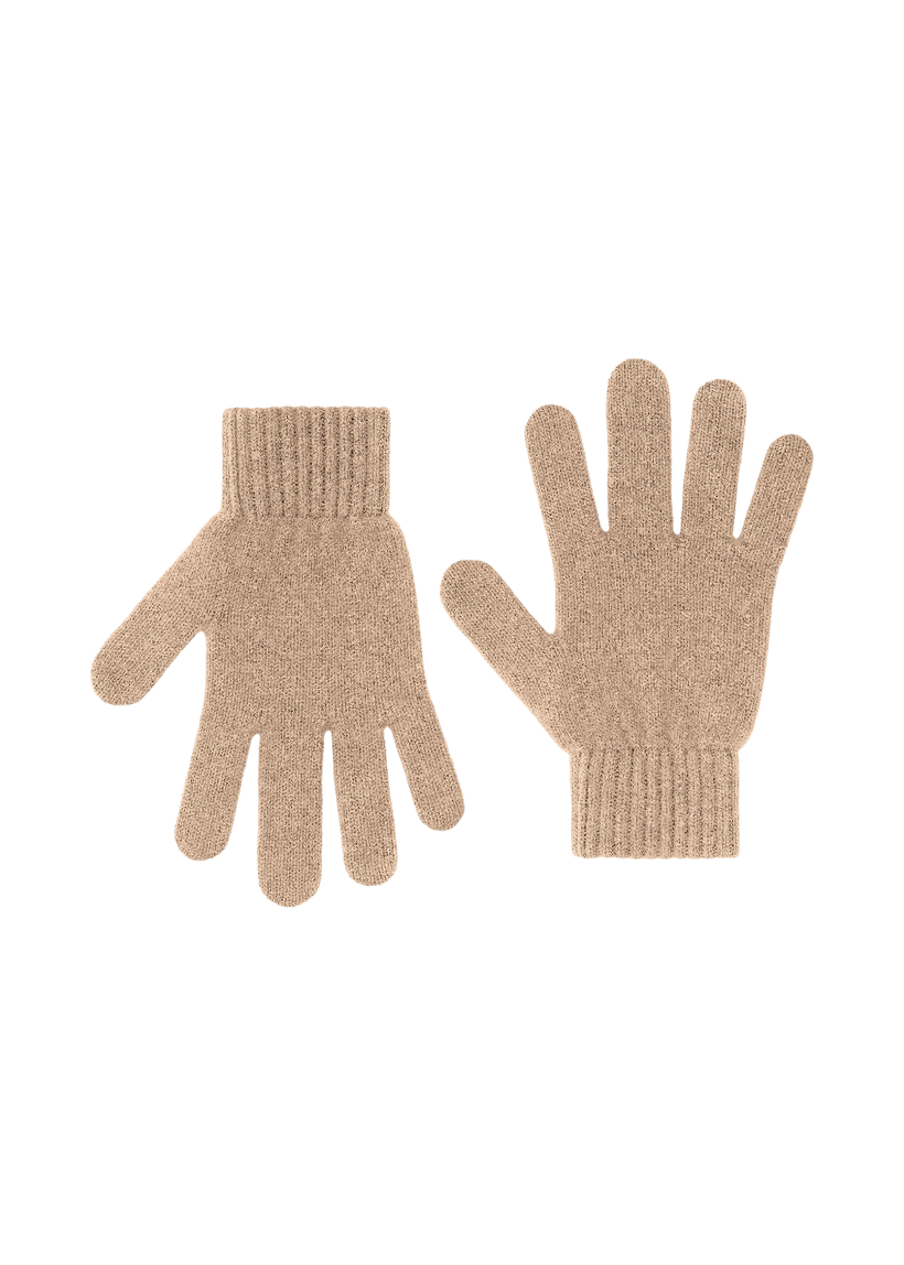 Gants en laine mérinos recyclée | beige "merino wool gloves - honey beige" - Colorful Standard