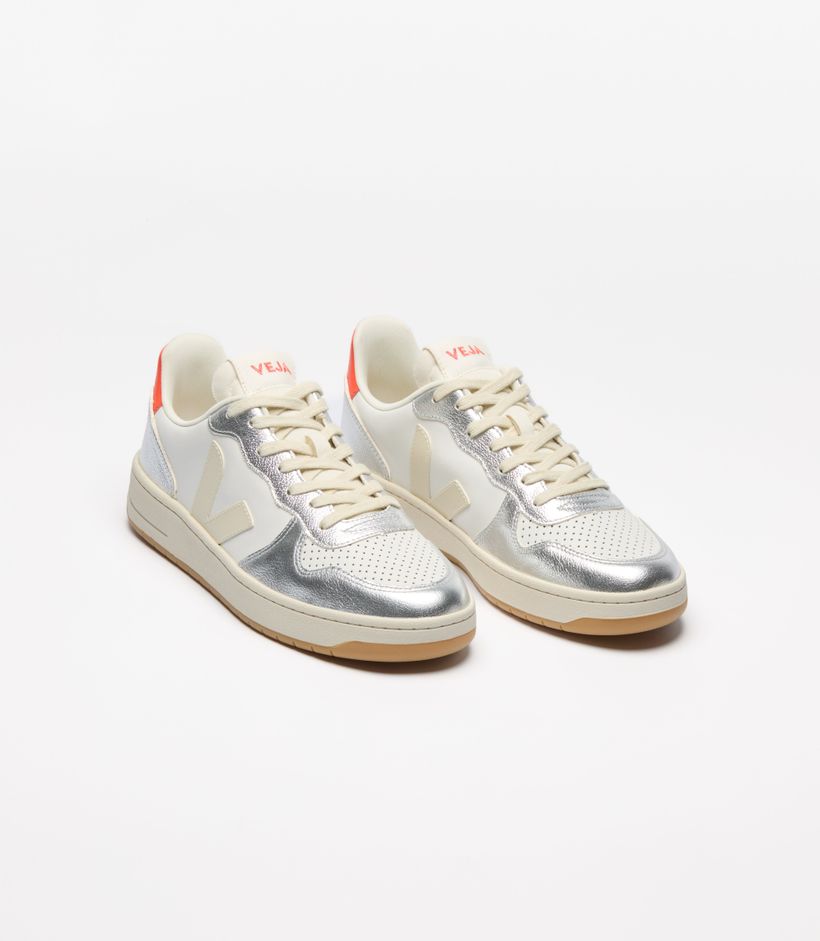 Baskets | multicolor "v-10 leather white pierre silver" - Veja