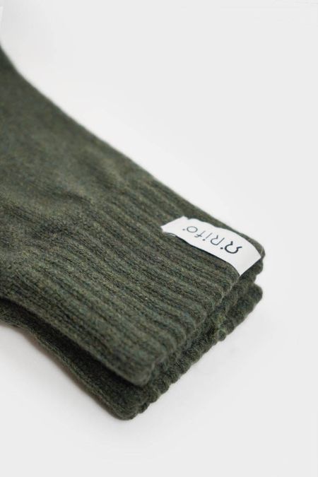 Mitaines en laine recyclée | vert "sasha - green foresta" - Rifò