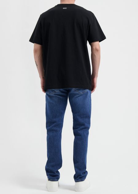 Jean droit en coton bio et coton recyclé - "hank mid tapered - medium stone" - Mud Jeans