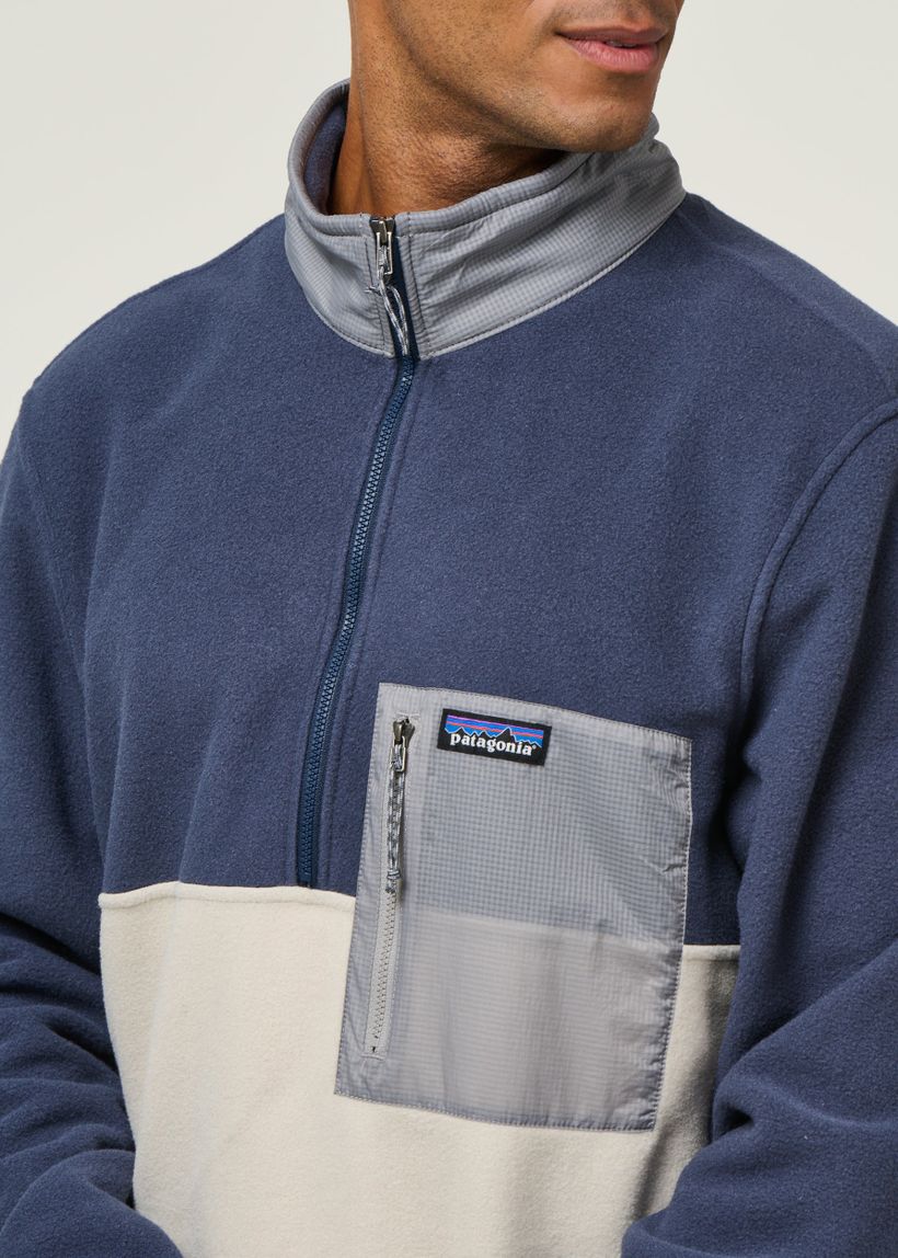 Polaire col zippé en recyclé | bicolore "microdini 1/2 zip p/o - plcn" - Patagonia