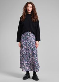 Jupe en lyocell | fleurie "skirt mellby blurred flowers purple"